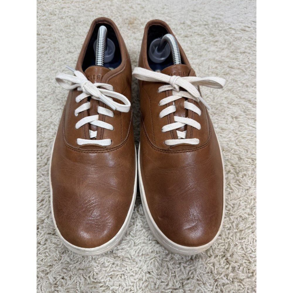 Cole Hahn Mens Nantucket Deck Sneakers Shoes C27986 Size 10M British Tan Leather